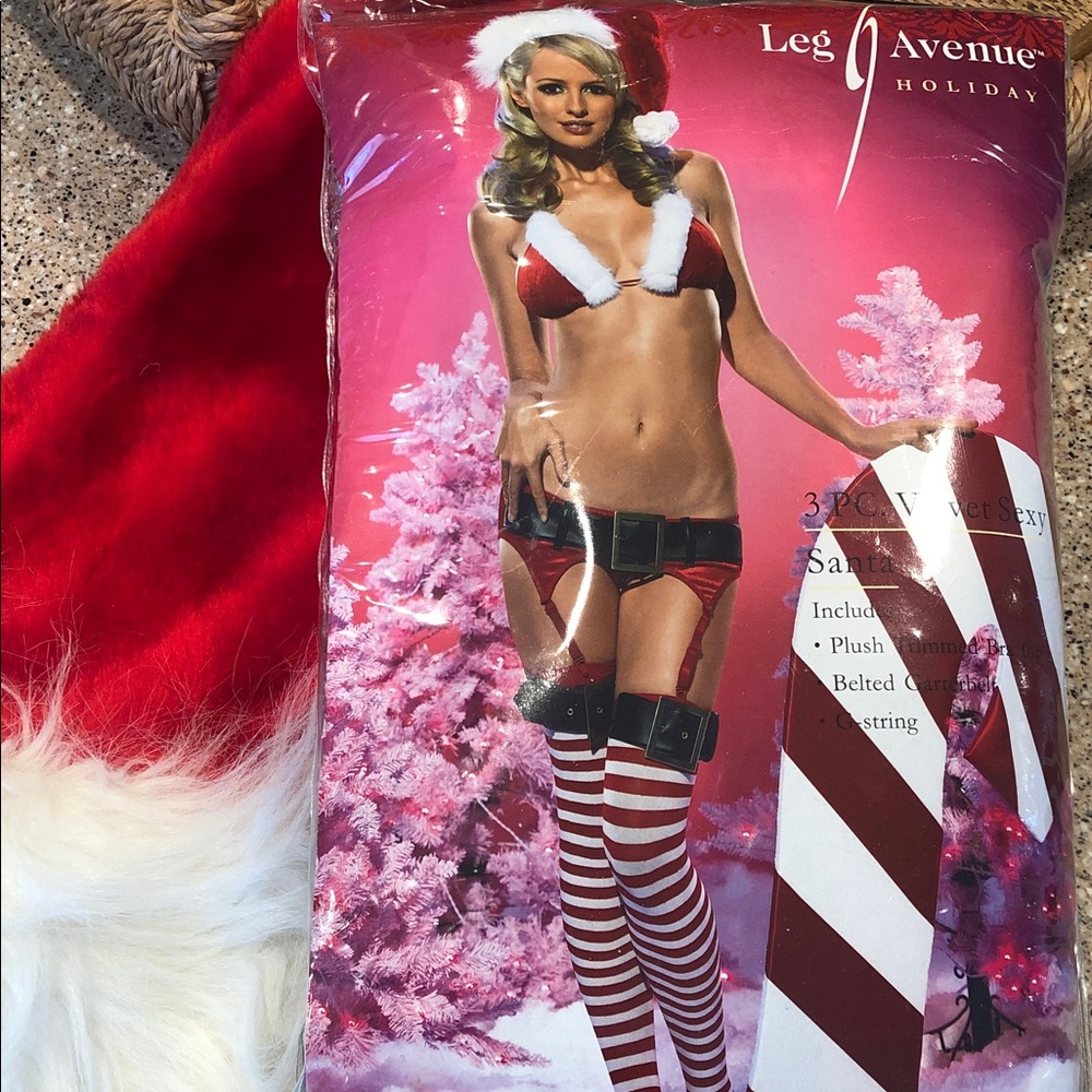 Leg Avenue Red and White Santa Costume Set